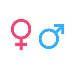Illustration of male and female gender symbol