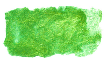 green paint spot with texture and pearly overflows. metallic particles. element for design
