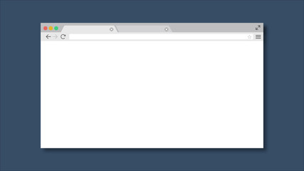Flat blank browser windows for desktop. Computer and laptop size. Illustration of responsive web design.
