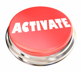 Activate Begin Start Activation Button 3d Illustration