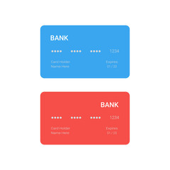 bank debit or credit card Illustration.