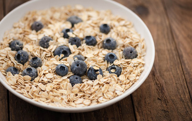 Granola, oatmeal with blueberry



