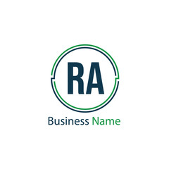 Initial Letter RA Logo Template Design