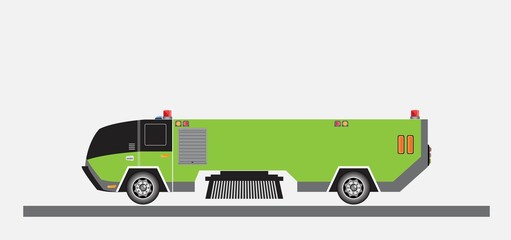 Street Sweeper Truck Vector