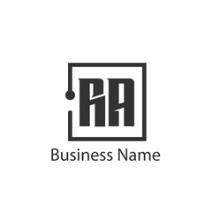 Initial Letter RA Logo Template Design