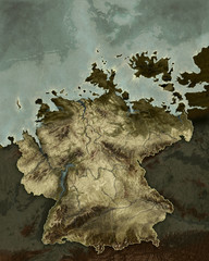 map germany flooded