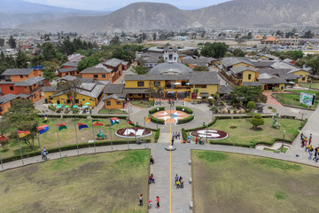 mitad del muno sight at quito, ecuador