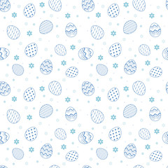 Easter egg seamless pattern background - Vector