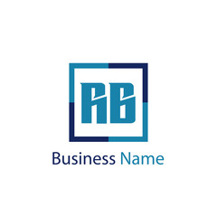 Initial Letter RB Logo Template Design