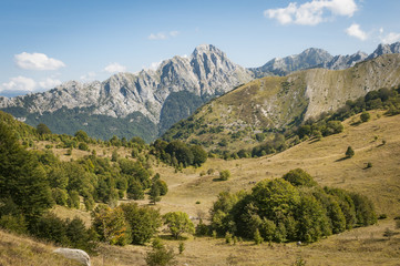 Fototapeta na wymiar Apennine mountains landscape, Tuscany, Italy