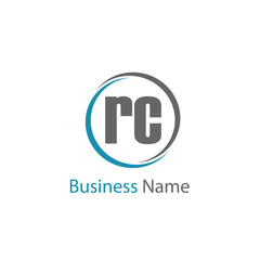 Initial Letter RC Logo Template Design