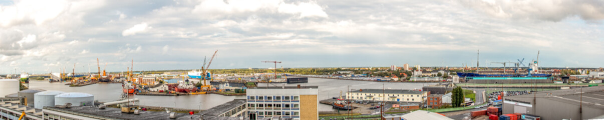 Bremerhaven Germany Harbor Panorama view