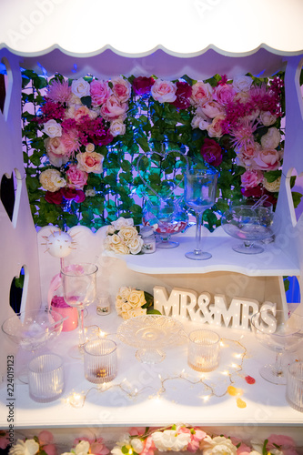 Empty Sweets Candy Bowls At A Wedding Reception Stock Photo And Empty Sweets Candy Bowls At A Wedding Reception