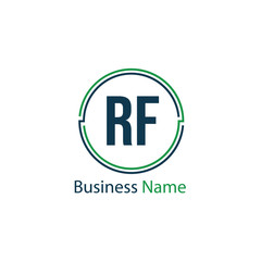 Initial Letter RF Logo Template Design