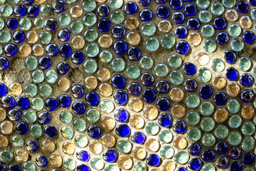 mosaic background blue and blue and yellow color