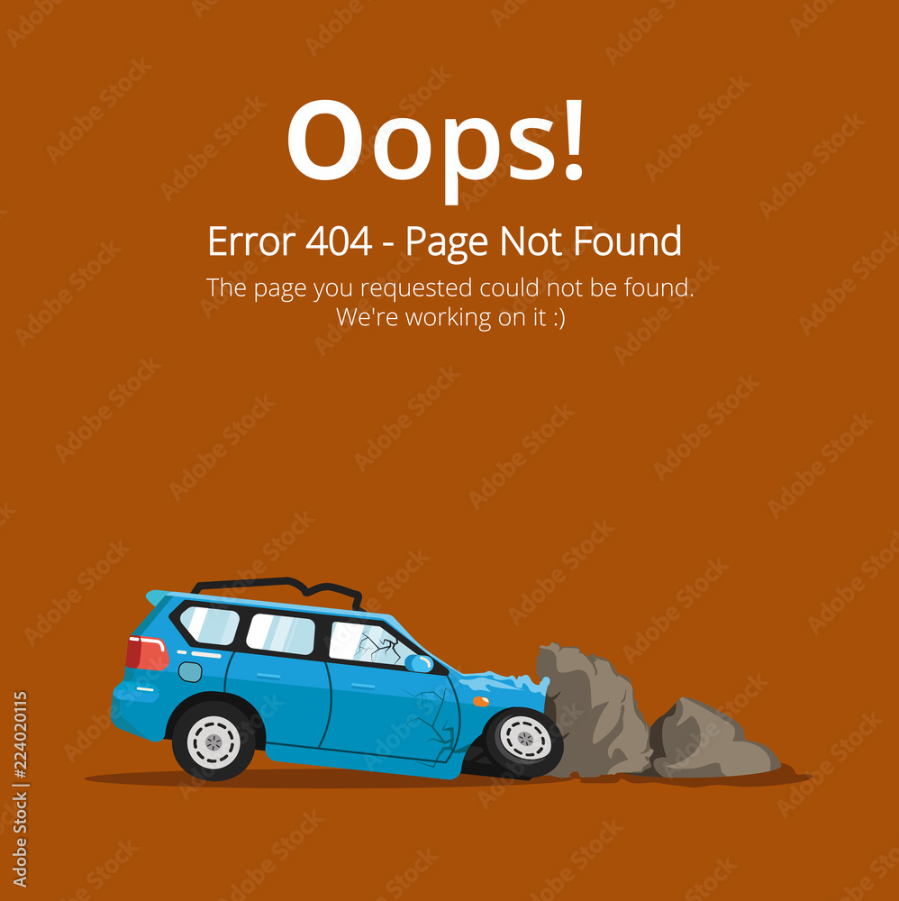 Poster Error 404 page layout vector design. Website 404 page creative concept. The page you requested could not be found. Oops 404 error page. 