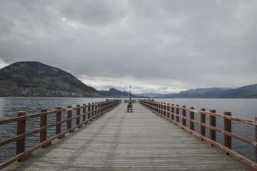 Fototapeta premium Pier in the Okanagan lake