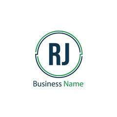 Initial Letter RJ Logo Template Design