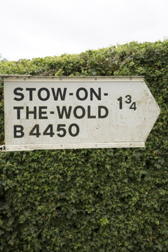 Stow On The Wold Signpost, Cotswolds