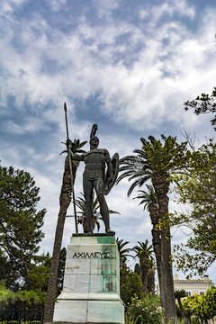 Statue of Achilles in Achilleion palace in Corfu island, Greece