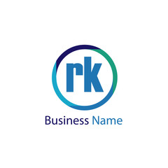 Initial Letter RK Logo Template Design