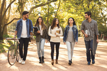 Students in the park