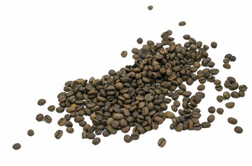 coffee beans on white background