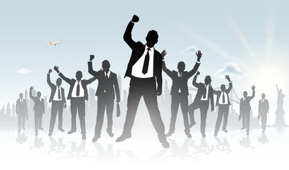 business travel silhouette