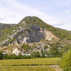 Opencast mining quarry. This area has been mined for sand and other minerals. Landscapes and Nature.