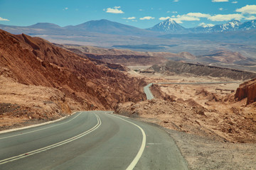 Driving to the Atacama desert