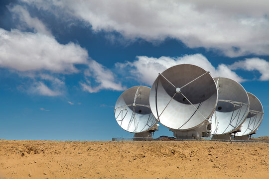 The worldwide biggest telescope Array is in Chile. Alma consists of over 60 radio antennas