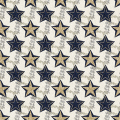 Grungy seamless starry pattern