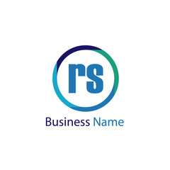 Initial Letter RS Logo Template Design