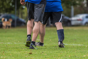 soccer players in action