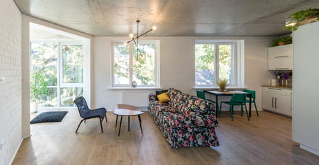 Rest zone in a modern apartment. Reading area in studio apartments.  © Aleks Kend