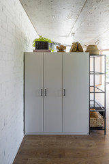 Entrance hall and corridor in a modern apartment. Entrance hall and entrance door to studio apartments.  © Aleks Kend