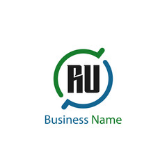 Initial Letter RU Logo Template Design