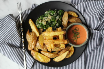 Kartoffel Pommes mit Hashtag