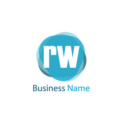 Initial Letter RW Logo Template Design