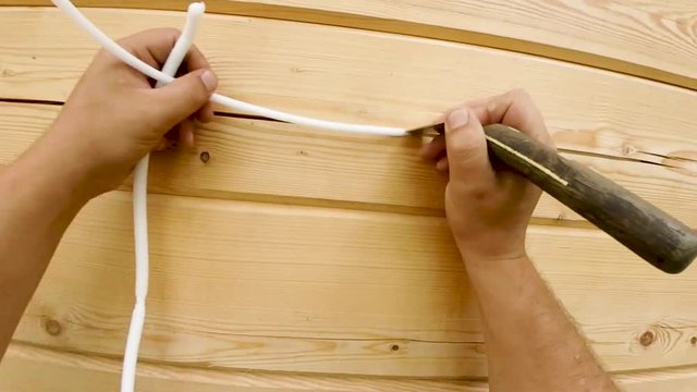 Sealing joints and cracks silicone sealant and insulation, insulation, painting a wooden house at the height of painting, a syringe for paint and sealant at the height of a metal tree