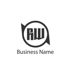 Initial Letter RW Logo Template Design
