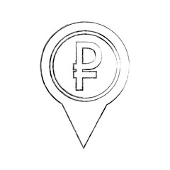 ruble coin currency money pointer location