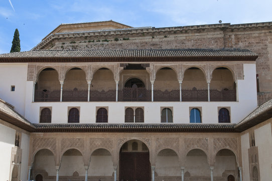 Myrtenhof, Nasridenpalast, Alhambra, Granada, Andalusien, Spanien