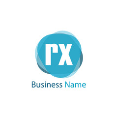 Initial Letter RX Logo Template Design