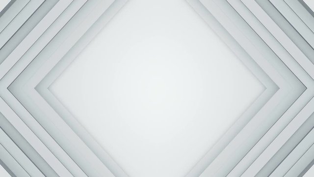 Frame of white lines. Computer generated seamless loop background. 3D render smooth animation 4k UHD (3840x2160)
