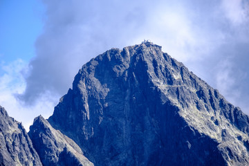 rocky sharp mountain tops in Tatra mountains in Slovakia