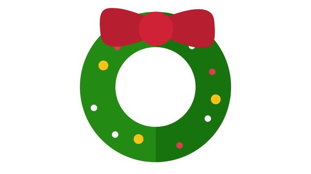 Christmas Holly garland Wreath Loop In Out