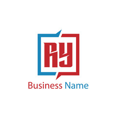 Initial Letter RY Logo Template Design