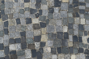 Portuguese Stone Pavement or Calcada Portuguesa Road