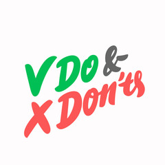 Do and don'ts. Vector lettering.